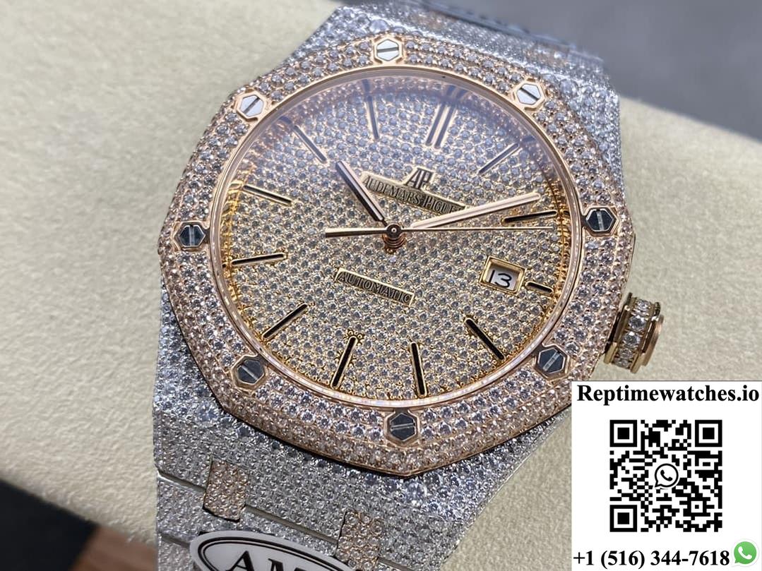 Audemars Piguet Royal Oak 15400Or.022 Amg Factory Diamond Strap-Rep Time Watches