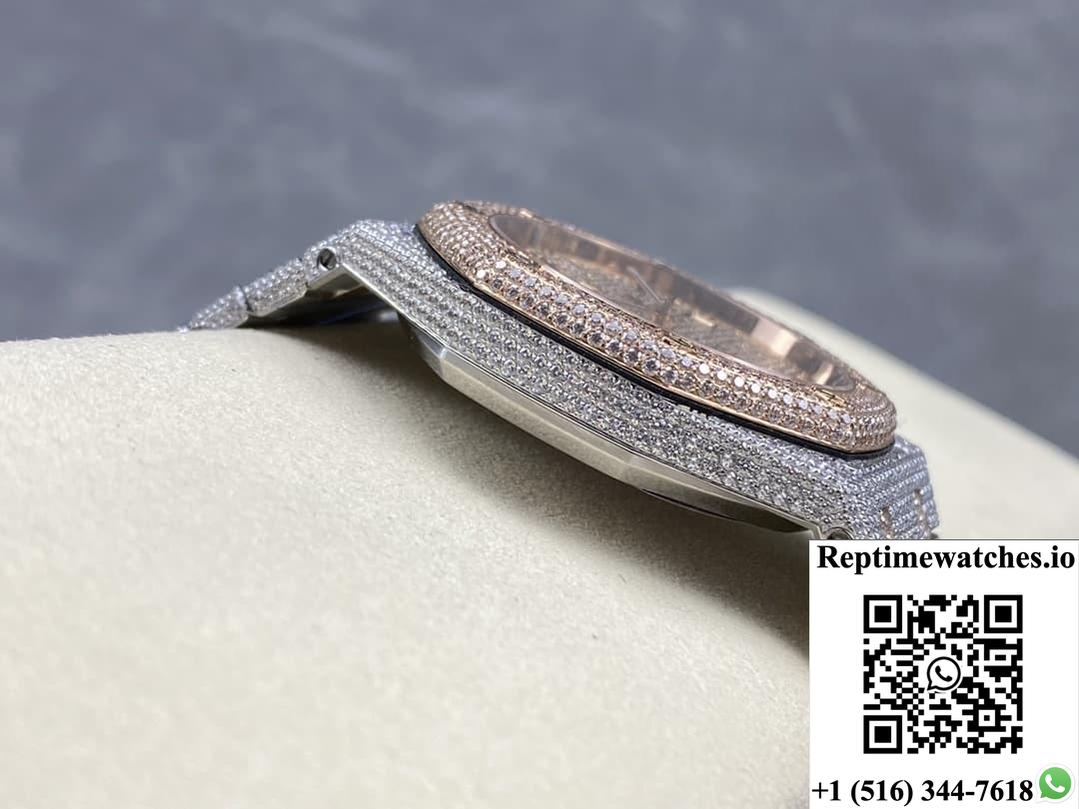 Audemars Piguet Royal Oak 15400Or.022 Amg Factory Diamond Strap-Rep Time Watches