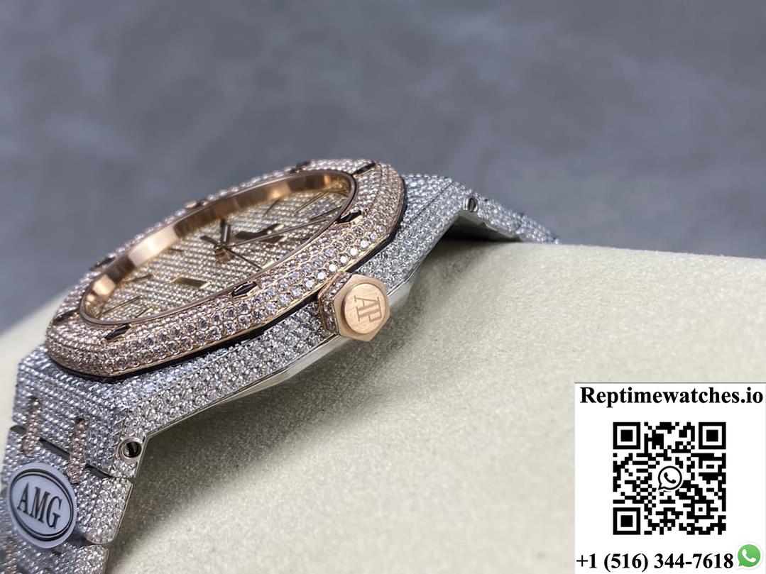 Audemars Piguet Royal Oak 15400Or.022 Amg Factory Diamond Strap-Rep Time Watches