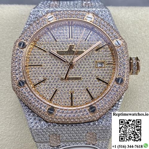 Audemars Piguet Royal Oak 15400Or.022 Amg Factory Diamond Strap-Rep Time Watches
