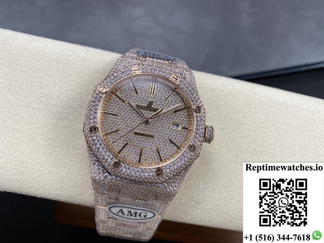 Audemars Piguet Royal Oak 15400Or.023 Amg Factory Diamond Bezel-Rep Time Watches