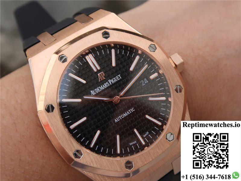 Audemars Piguet Royal Oak 15400Or.Oo.D002Cr.01 Jf Factory Black Dial-Rep Time Watches