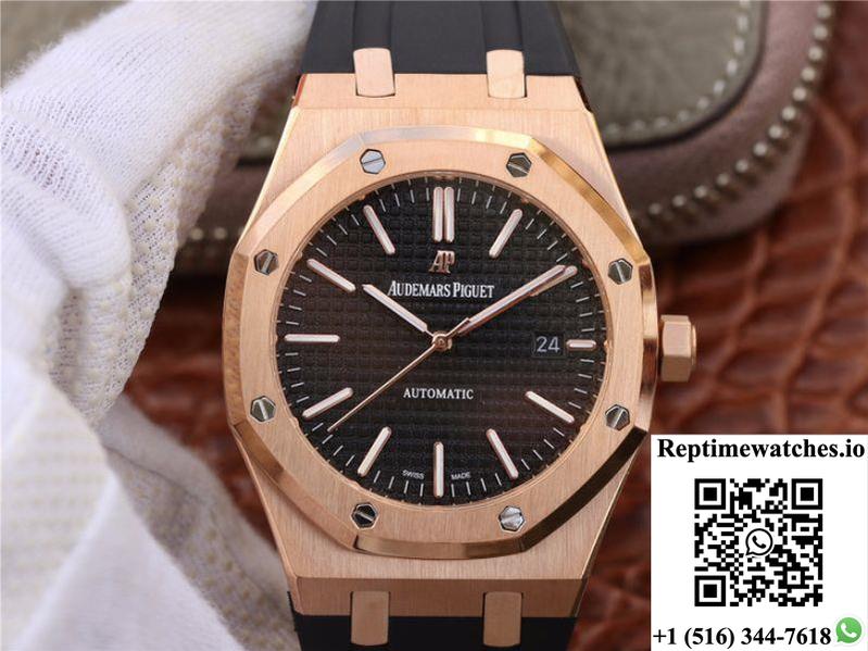Audemars Piguet Royal Oak 15400Or.Oo.D002Cr.01 Jf Factory Black Dial-Rep Time Watches