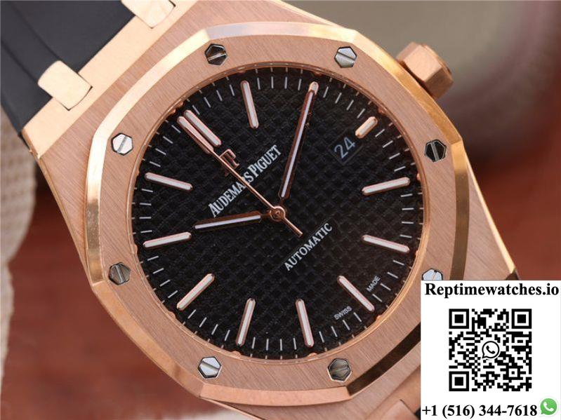 Audemars Piguet Royal Oak 15400Or.Oo.D002Cr.01 Jf Factory Black Dial-Rep Time Watches