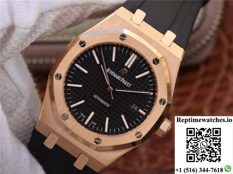 Audemars Piguet Royal Oak 15400Or.Oo.D002Cr.01 Jf Factory Black Dial-Rep Time Watches