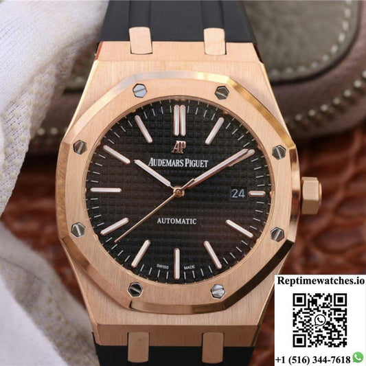 Audemars Piguet Royal Oak 15400Or.Oo.D002Cr.01 Jf Factory Black Dial-Rep Time Watches