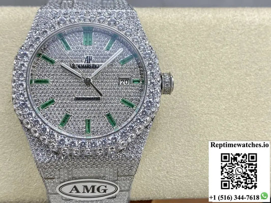 Audemars Piguet Royal Oak 15400ST.010 AMG Factory Diamond Hour Markers
