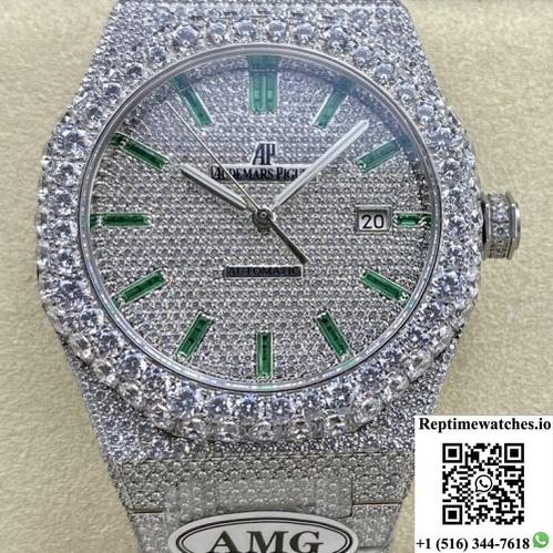 Audemars Piguet Royal Oak 15400St.010 Amg Factory Diamond Hour Markers-Rep Time Watches