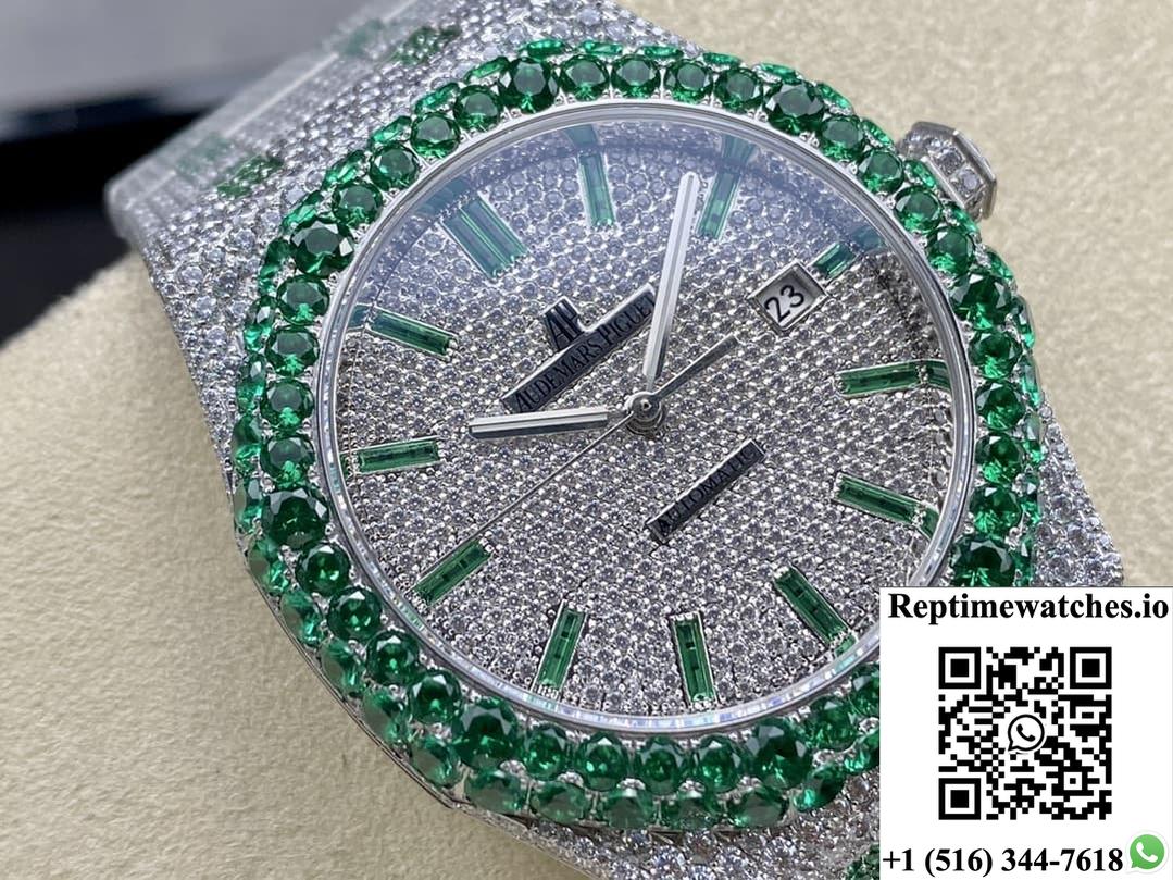 Audemars Piguet Royal Oak 15400St.013 Amg Factory Full Diamond Case-Rep Time Watches