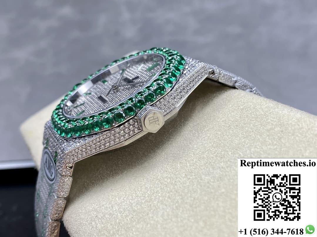 Audemars Piguet Royal Oak 15400St.013 Amg Factory Full Diamond Case-Rep Time Watches