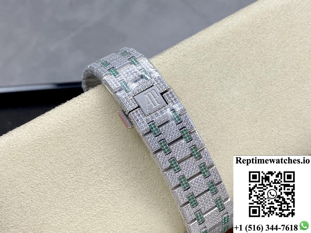Audemars Piguet Royal Oak 15400St.013 Amg Factory Full Diamond Case-Rep Time Watches