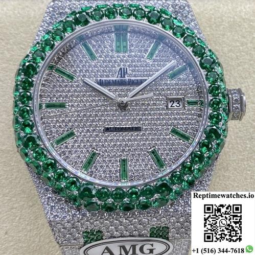 Audemars Piguet Royal Oak 15400St.013 Amg Factory Full Diamond Case-Rep Time Watches