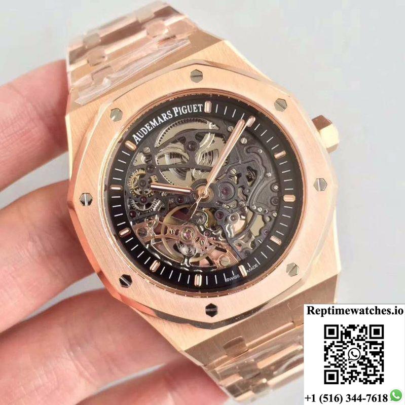 Audemars Piguet Royal Oak 15407Or.Oo.1220Or.01 Jf Factory Skeleton Dial-Rep Time Watches