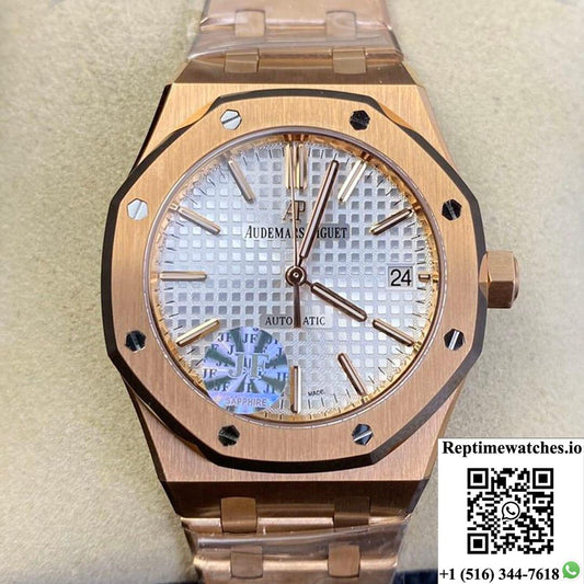 Audemars Piguet Royal Oak 15450Or.Oo.1256Or.01 Jf Factory Silver Dial-Rep Time Watches