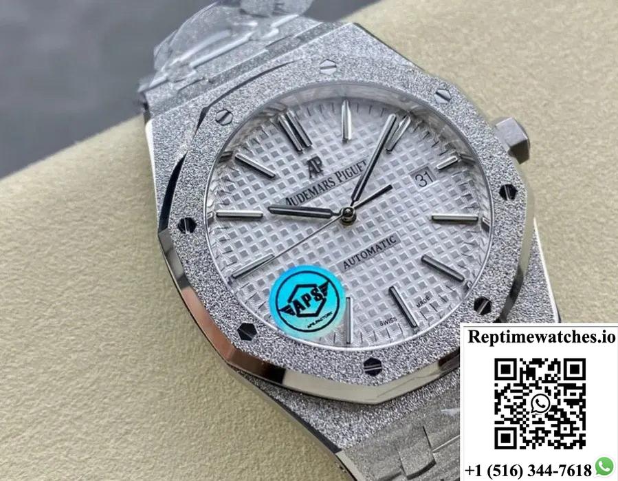Audemars Piguet Royal Oak 15454Bc.Gg.1259Bc.01 Aps Factory Silvery White Dial-Rep Time Watches
