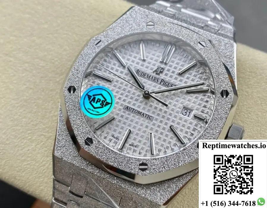 Audemars Piguet Royal Oak 15454Bc.Gg.1259Bc.01 Aps Factory Silvery White Dial-Rep Time Watches