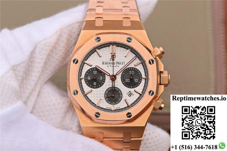 Audemars Piguet Royal Oak 26331 Om Factory Rose Gold White Dial-Rep Time Watches