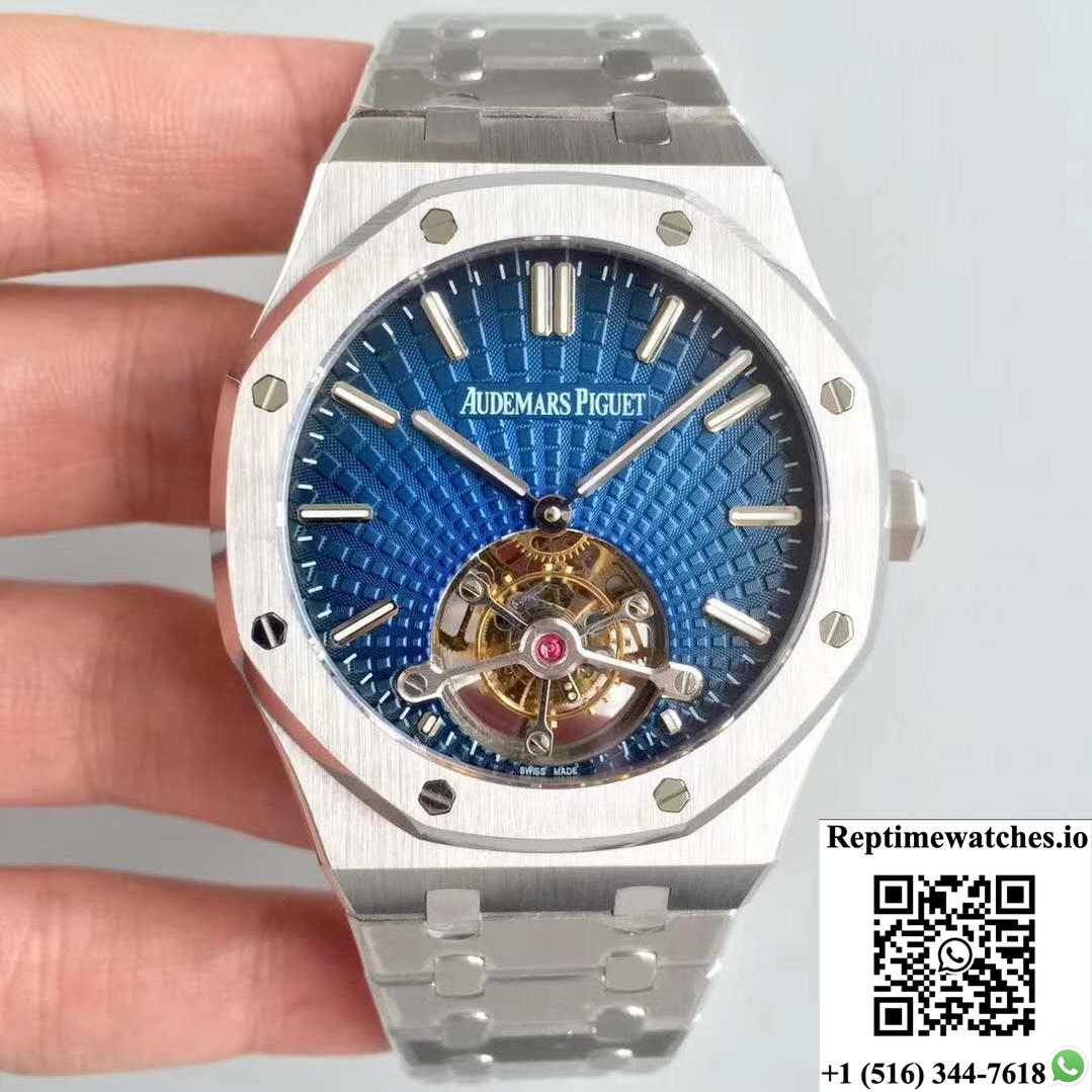 Audemars Piguet Royal Oak 26522 Tourbillon Extra Thin Blue Dial R8 Factory-Rep Time Watches