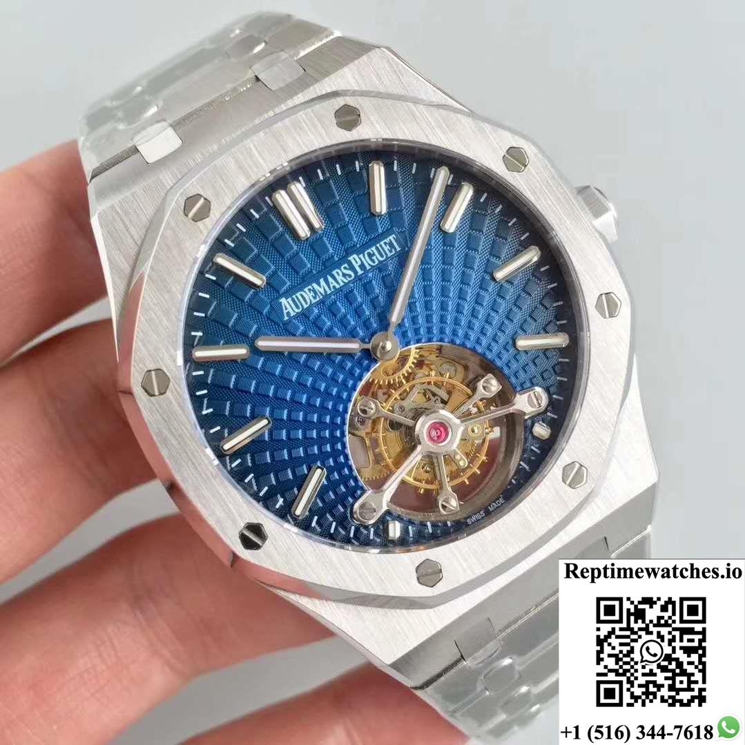 Audemars Piguet Royal Oak 26522 Tourbillon Extra Thin Blue Dial R8 Factory-Rep Time Watches