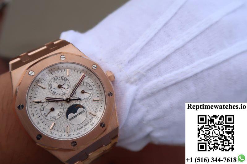 Audemars Piguet Royal Oak 41Mm 26574Or.Oo.1220Or.01 Jf Factory White Dial-Rep Time Watches