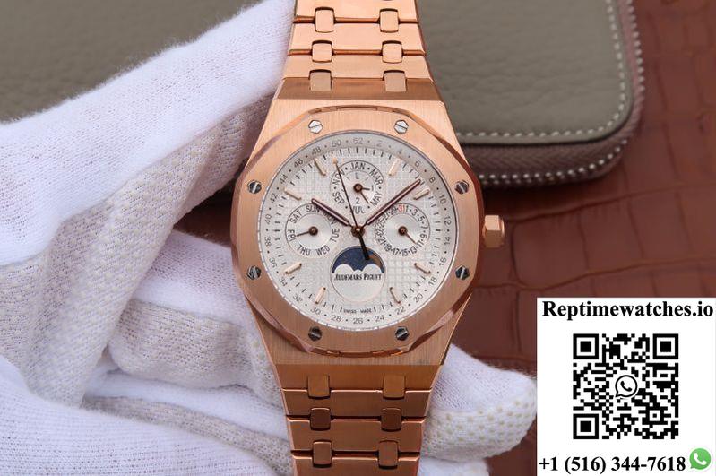Audemars Piguet Royal Oak 41Mm 26574Or.Oo.1220Or.01 Jf Factory White Dial-Rep Time Watches