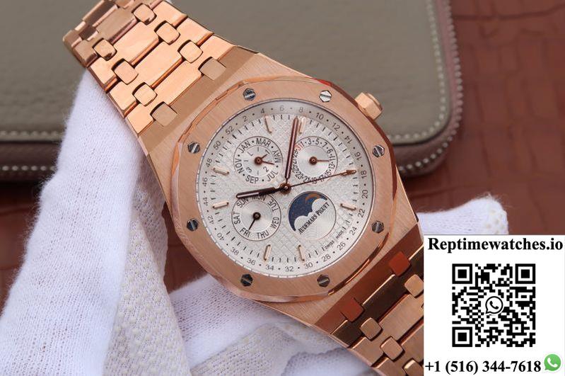 Audemars Piguet Royal Oak 41Mm 26574Or.Oo.1220Or.01 Jf Factory White Dial-Rep Time Watches