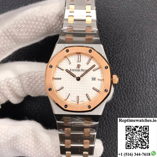 Audemars Piguet Royal Oak 67650 33Mm Jf Factory White Dial-Rep Time Watches
