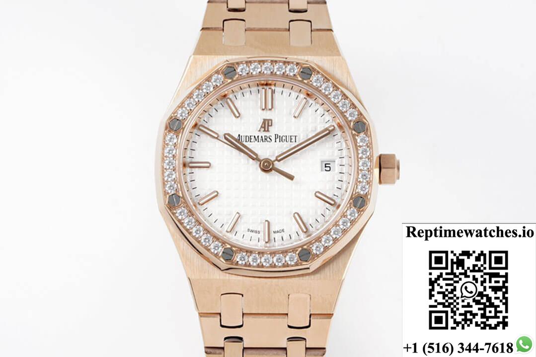 Audemars Piguet Royal Oak 77351Or.Zz.1261Or.01 8F Factory Silver Dial-Rep Time Watches