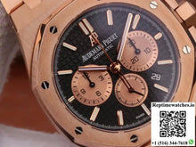 Audemars Piguet Royal Oak Chronograph 18K Rose Gold 26331OR.OO.1220OR.02 OM Factory Black Dial - Watches