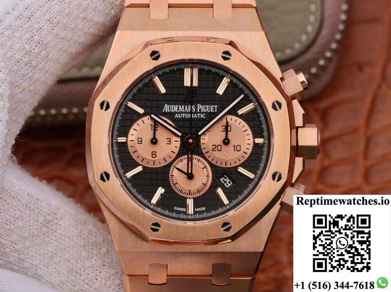 Audemars Piguet Royal Oak Chronograph 18K Rose Gold 26331Or.Oo.1220Or.02 Om Factory Black Dial-Rep Time Watches