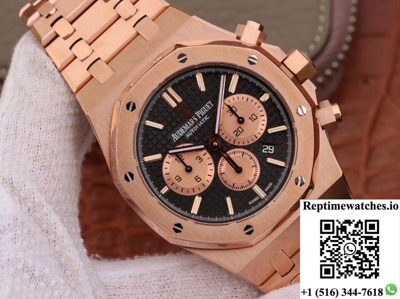 Audemars Piguet Royal Oak Chronograph 18K Rose Gold 26331Or.Oo.1220Or.02 Om Factory Black Dial-Rep Time Watches