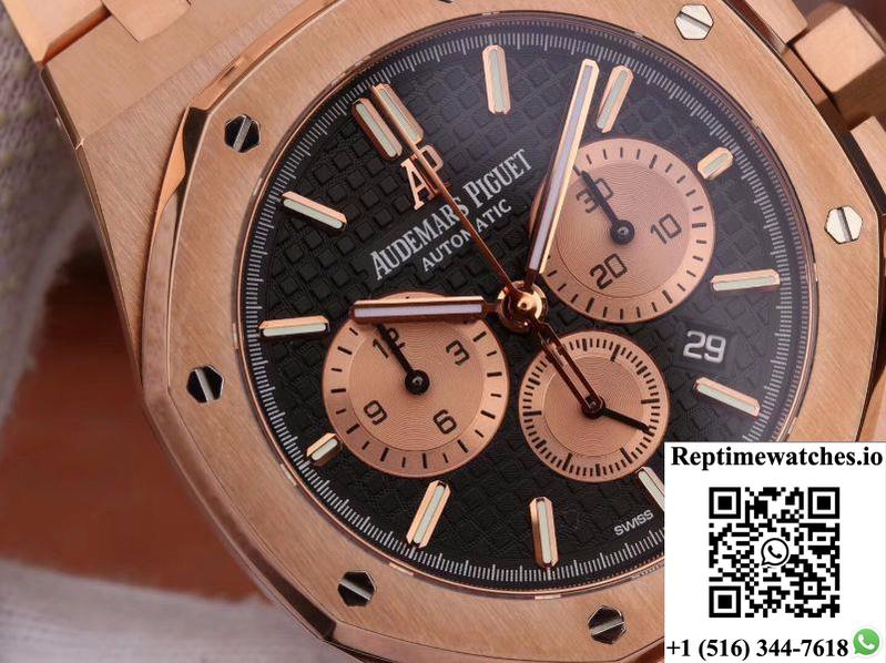 Audemars Piguet Royal Oak Chronograph 18K Rose Gold 26331Or.Oo.1220Or.02 Om Factory Black Dial-Rep Time Watches