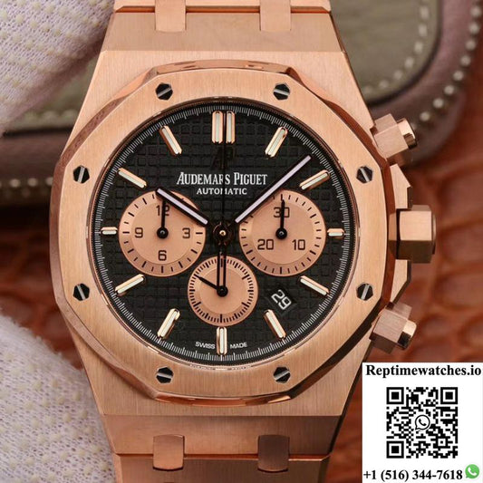 Audemars Piguet Royal Oak Chronograph 18K Rose Gold 26331Or.Oo.1220Or.02 Om Factory Black Dial-Rep Time Watches