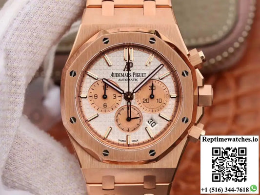 Audemars Piguet Royal Oak Chronograph 26315OR.OO.1256OR.01 OM Factory White Dial - Watches