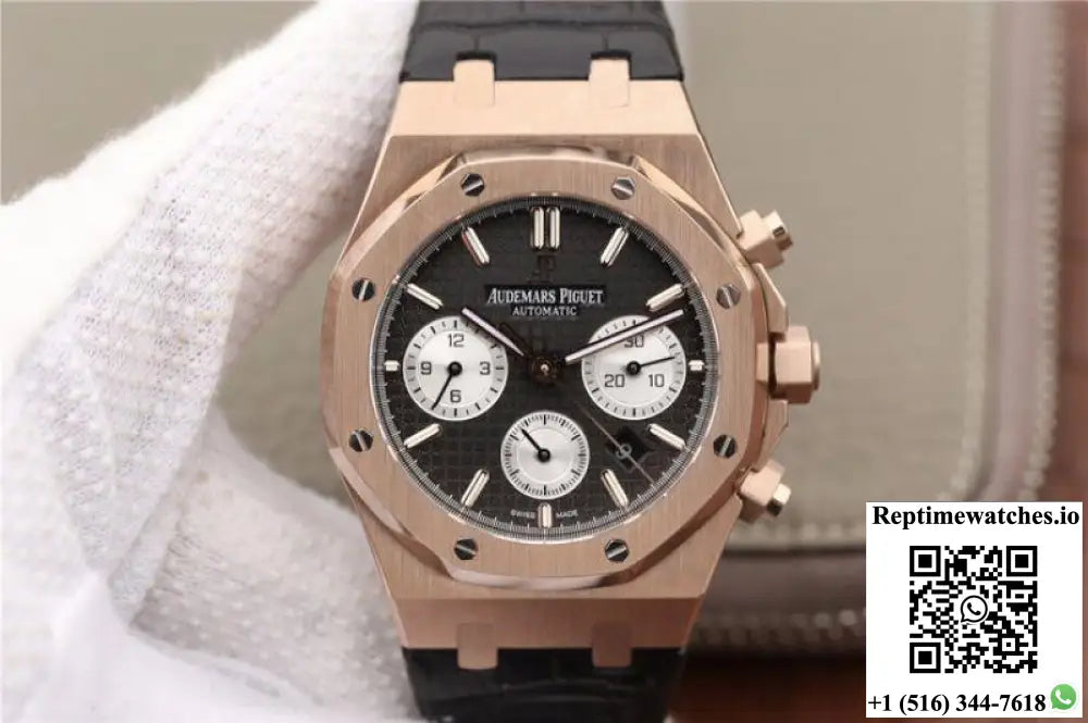 Audemars Piguet Royal Oak Chronograph 26331OR.OO.1220OR OM Factory Black Dial - Watches