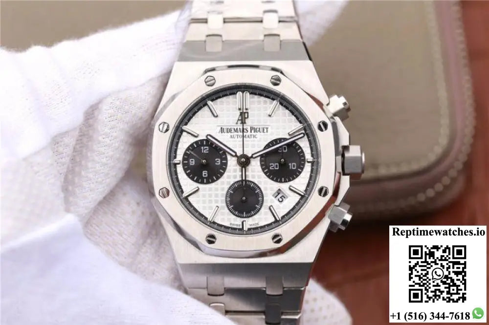 Audemars Piguet Royal Oak Chronograph 26331ST.OO.1220ST.03 OM Factory White Dial - Watches