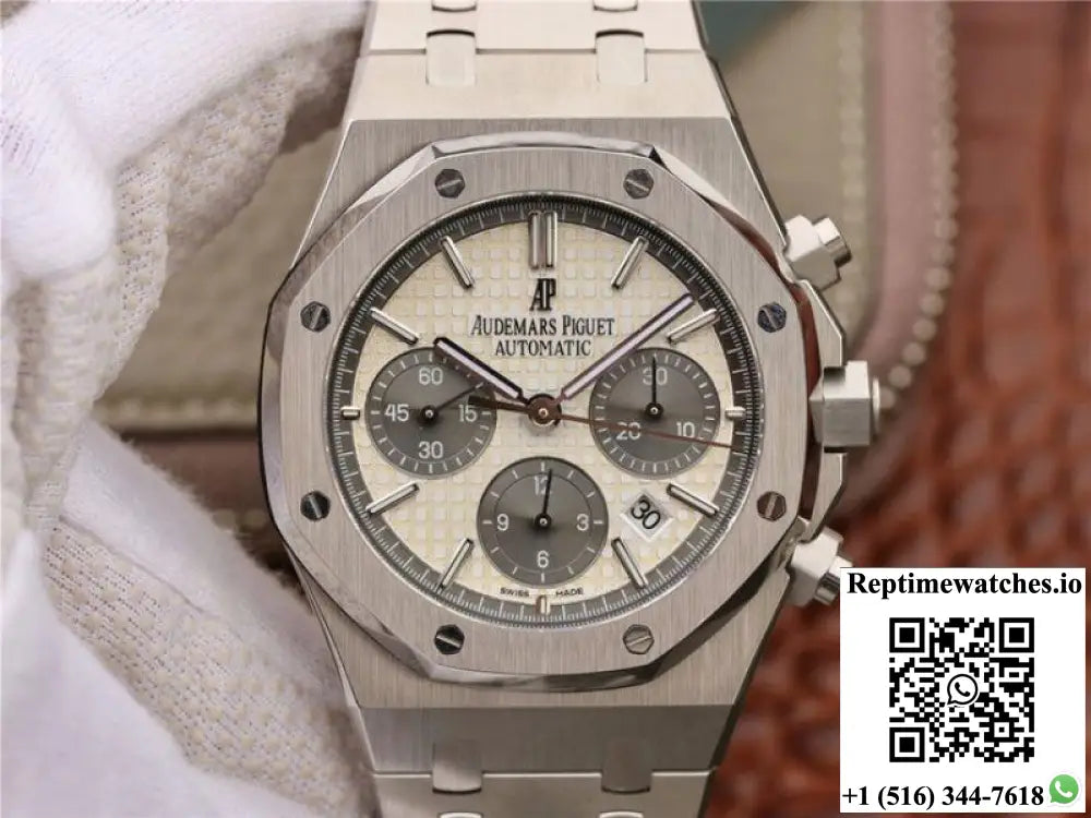Audemars Piguet Royal Oak Chronograph 26331ST.OO.1220ST White Dial OM Factory - Watches