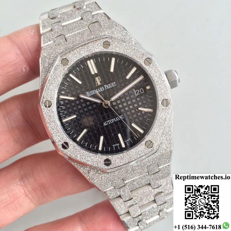 Audemars Piguet Royal Oak Frosted Gold 37Mm 15454 Om Factory Black Dial-Rep Time Watches