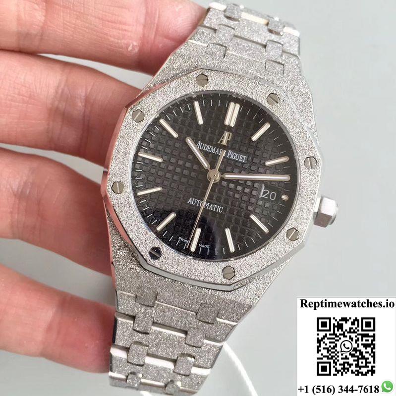 Audemars Piguet Royal Oak Frosted Gold 37Mm 15454 Om Factory Black Dial-Rep Time Watches