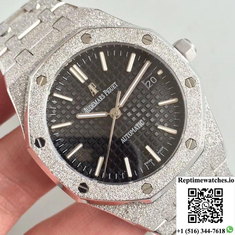 Audemars Piguet Royal Oak Frosted Gold 37Mm 15454 Om Factory Black Dial-Rep Time Watches