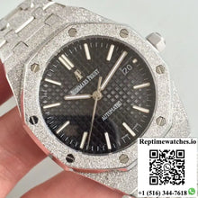 Audemars Piguet Royal Oak Frosted Gold 37MM 15454 OM Factory Black Dial - Watches