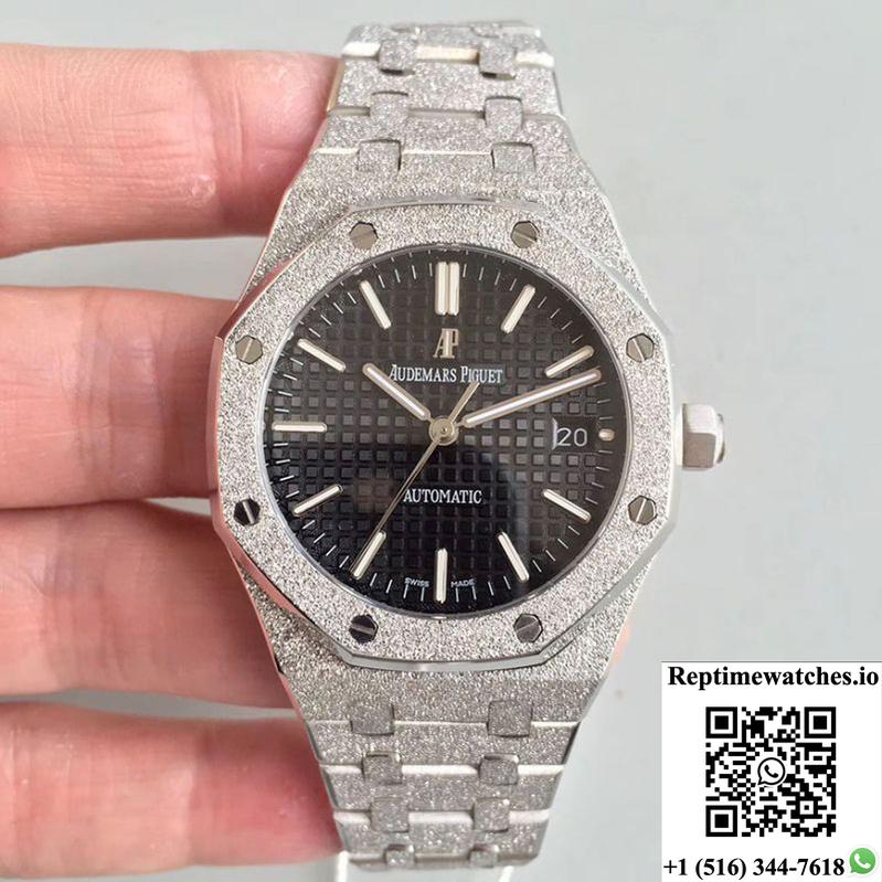Audemars Piguet Royal Oak Frosted Gold 37Mm 15454 Om Factory Black Dial-Rep Time Watches