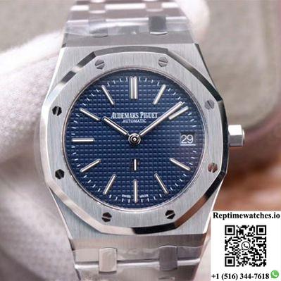 Audemars Piguet Royal Oak Jumbo”Extra-Thin 15202St.Oo.1240St.01 Zf Factory Blue Dial-Rep Time Watches