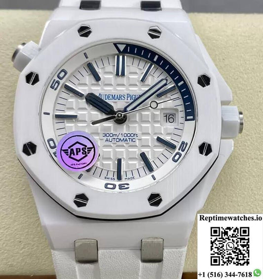 Audemars Piguet Royal Oak Offshore 15707Cb.Oo.A010Ca.01 Aps Factory White Ceramic-Rep Time Watches