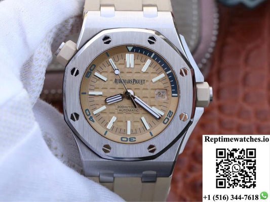 Audemars Piguet Royal Oak Offshore 15710St.Oo.A085Ca.01 Jf Factory Beige Dial-Rep Time Watches