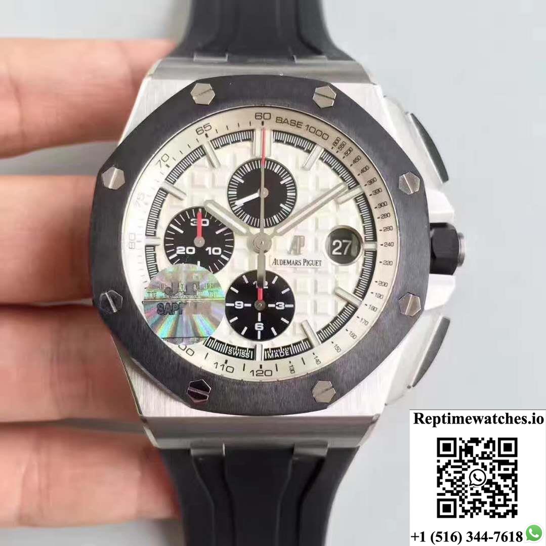 Audemars Piguet Royal Oak Offshore 26400So.Oo.A002Ca.01 Jf Factory V2 White Dial-Rep Time Watches