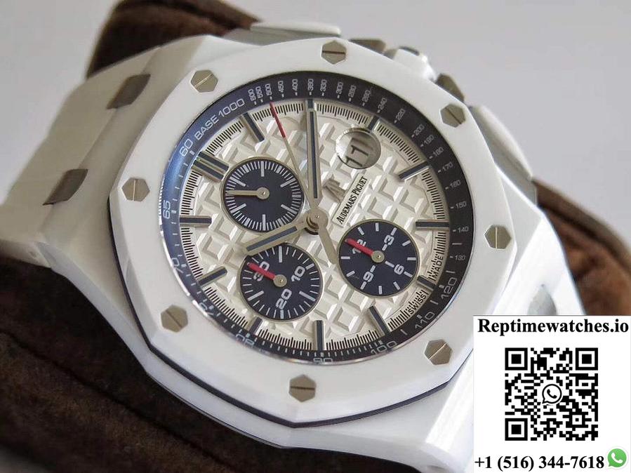Audemars Piguet Royal Oak Offshore 26402Cb.Oo.A010Ca.01 Jf Factory V2 White Dial-Rep Time Watches