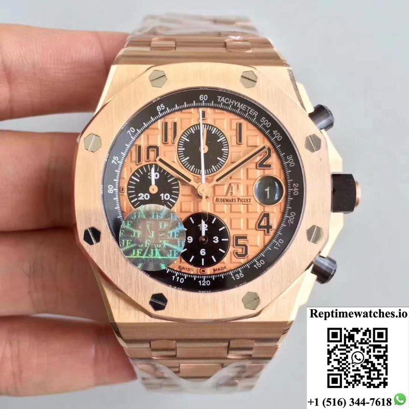 Audemars Piguet Royal Oak Offshore 26470Or.Oo.1000Or.01 Jf Factory V2 Gold Dial-Rep Time Watches