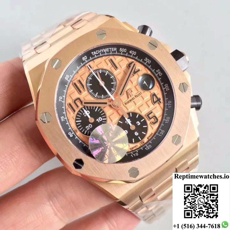 Audemars Piguet Royal Oak Offshore 26470Or.Oo.1000Or.01 Jf Factory V2 Gold Dial-Rep Time Watches