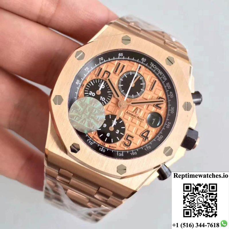Audemars Piguet Royal Oak Offshore 26470Or.Oo.1000Or.01 Jf Factory V2 Gold Dial-Rep Time Watches